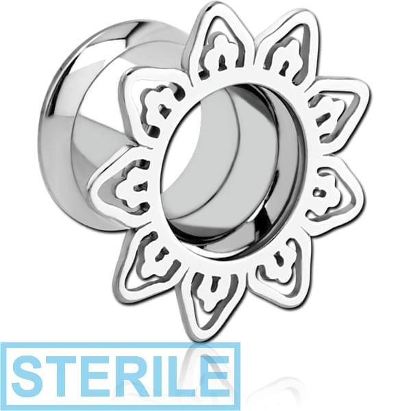 STERILE STAINLESS STEEL DOUBLE FLARED INTERNALLY THREADED TUNNEL - FILIGREE