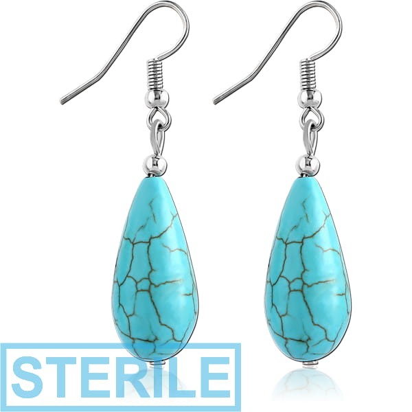 STERILE SYNTHETIC STONE EARRINGS PAIR
