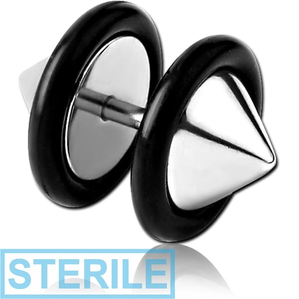 STERILE SURGICAL STEEL FAKE PLUG - UFO CONE