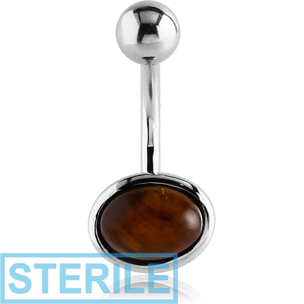 STERILE SURGICAL STEEL OVAL STONE NAVAL BANANA