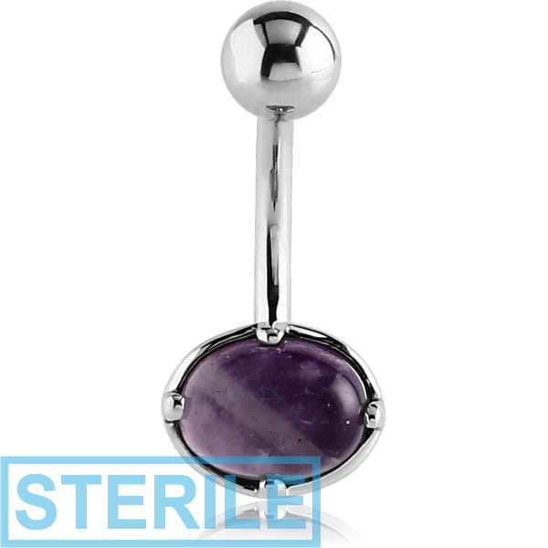 STERILE SURGICAL STEEL OVAL STONE NAVAL BANANA