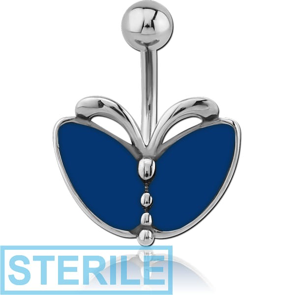 STERILE SURGICAL STEEL ENAMEL NAVEL BANANA
