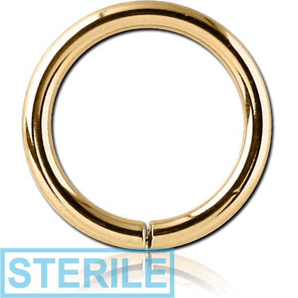 STERILE GOLD PVD 18K COATED SURGICAL STEEL SEAMLESS RING