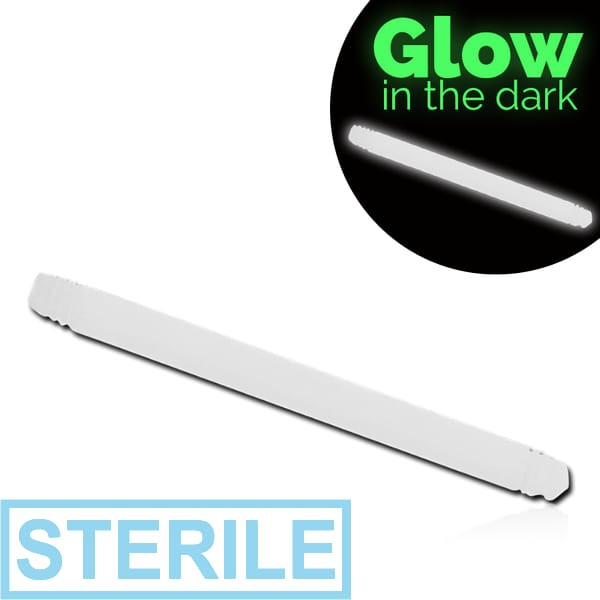 STERILE UV ACRYLIC GLOW IN THE DARK FLEXIBLE BARBELL PIN