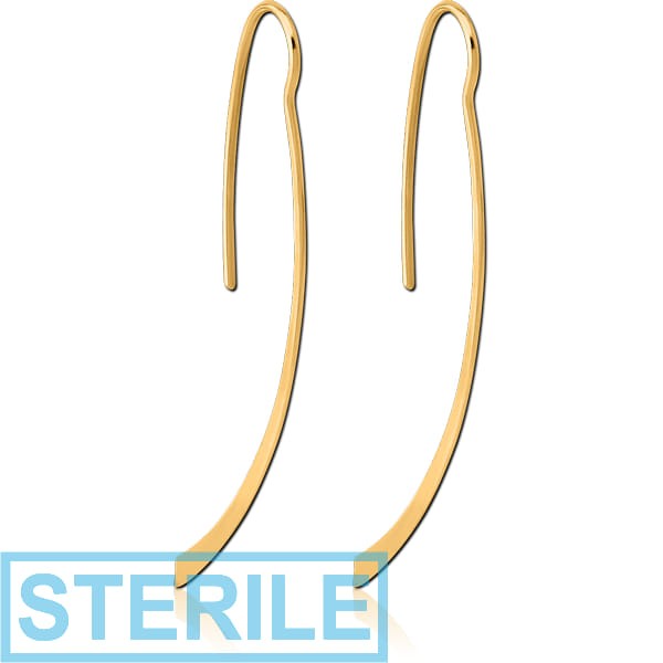 STERILE GOLD PVD COATED BRASS EARRINGS PAIR