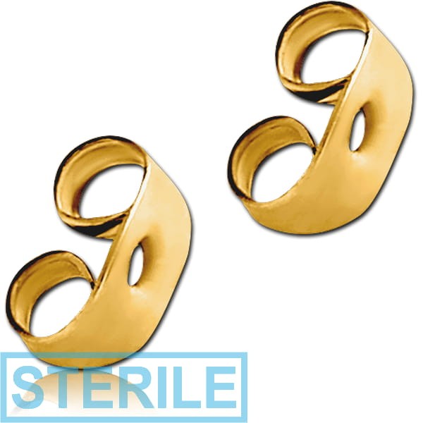 STERILE GOLD PVD COATED SURGICAL STEEL BUTTERFLY