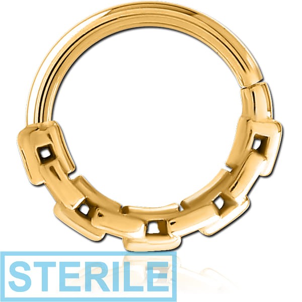 STERILE GOLD PVD COATED SURGICAL STEEL SEAMLESS RING