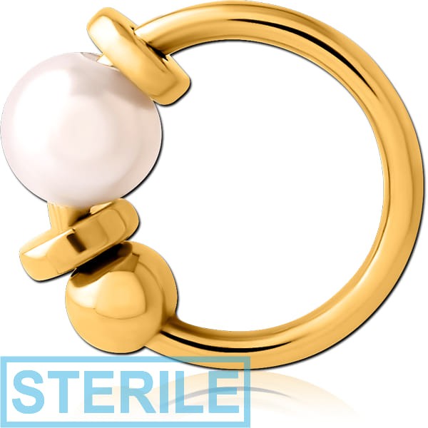 STERILE GOLD PVD COATED SURGICAL STEEL SEAMLESS RING