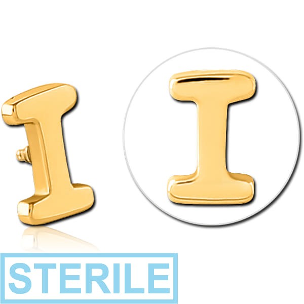 STERILE GOLD PVD COATED SURGICAL STEEL ATTACHMENT FOR 1.6MM INTERNALLY THREADED PINS - I