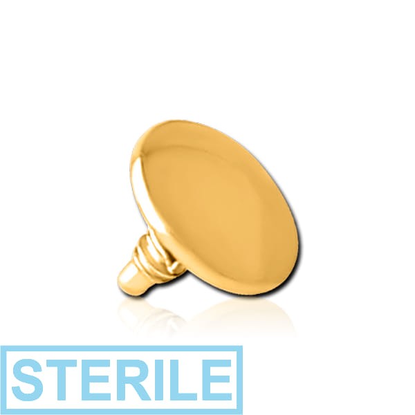 STERILE GOLD PVD COATED SURGICAL STEEL DISC FOR 1.2MM INTERNALLY THREADED PINS