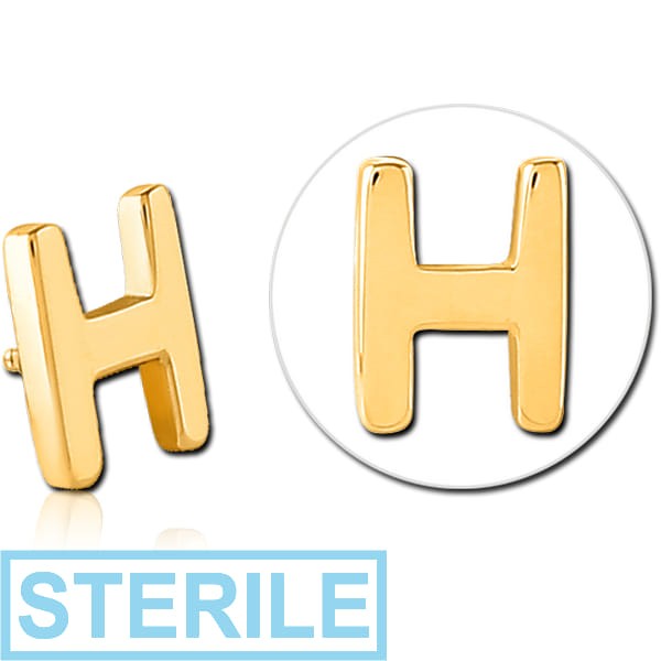 STERILE GOLD PVD COATED SURGICAL STEEL MICRO ATTACHMENT FOR 1.2MM INTERNALLY THREADED PINS - H