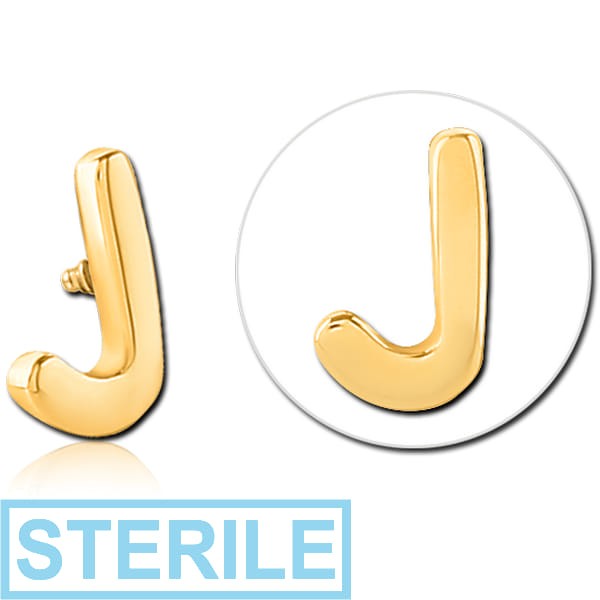 STERILE GOLD PVD COATED SURGICAL STEEL MICRO ATTACHMENT FOR 1.2MM INTERNALLY THREADED PINS - J