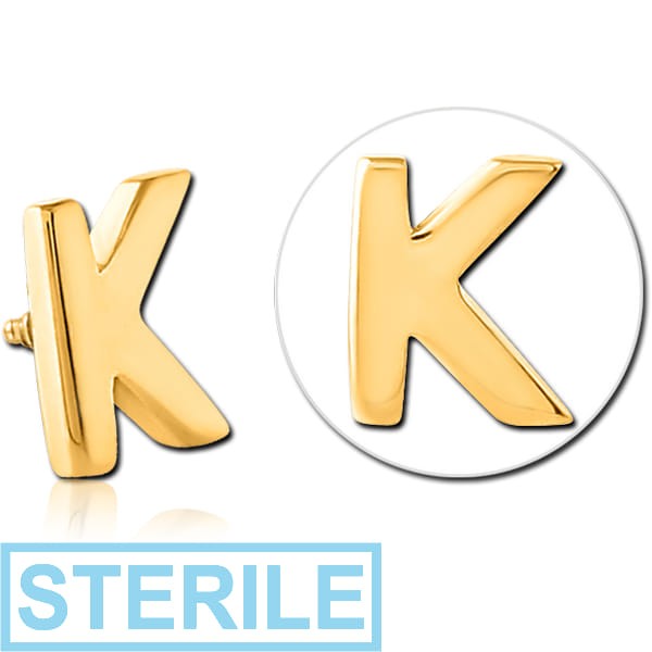STERILE GOLD PVD COATED SURGICAL STEEL MICRO ATTACHMENT FOR 1.2MM INTERNALLY THREADED PINS - K