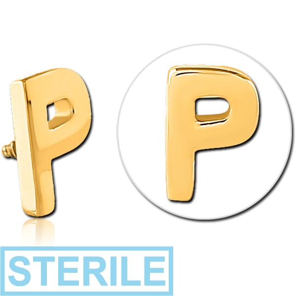STERILE GOLD PVD COATED SURGICAL STEEL MICRO ATTACHMENT FOR 1.2MM INTERNALLY THREADED PINS - P