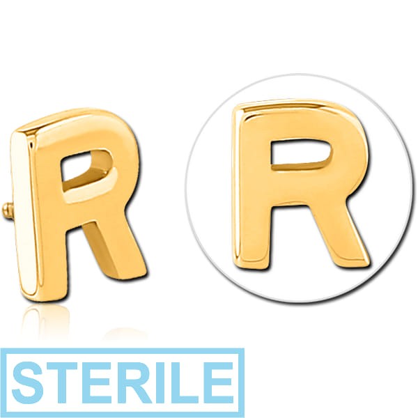 STERILE GOLD PVD COATED SURGICAL STEEL MICRO ATTACHMENT FOR 1.2MM INTERNALLY THREADED PINS - R