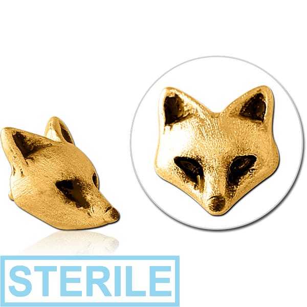 STERILE GOLD PVD COATED SURGICAL STEEL MICRO ATTACHMENT FOR 1.2MM INTERNALLY THREADED PINS