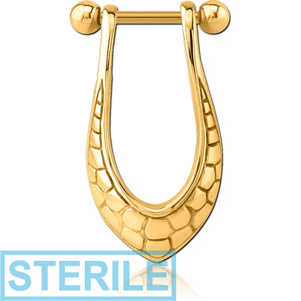 STERILE GOLD PVD COATED SURGICAL STEEL KOOL KATANA CARTILAGE SHIELD - PART