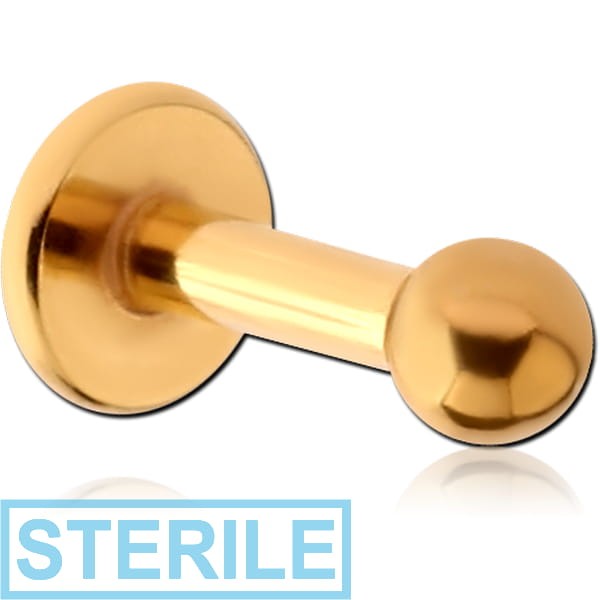 STERILE GOLD PVD COATED SURGICAL STEEL LABRET