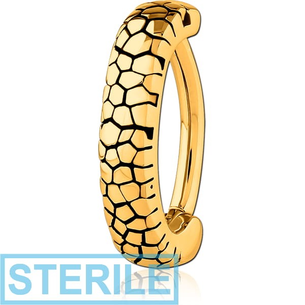 STERILE GOLD PVD COATED SURGICAL STEEL BELLY CLICKER