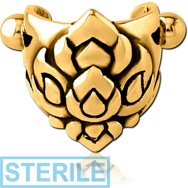 STERILE GOLD PVD COATED SURGICAL STEEL CARTILAGE SHIELD