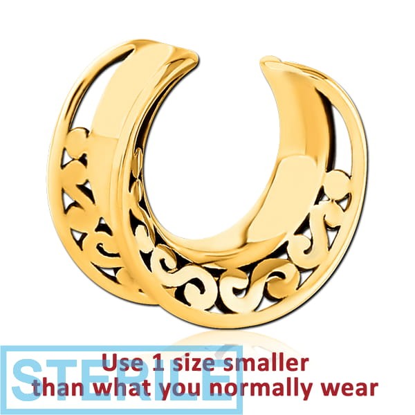 STERILE GOLD PVD COATED SURGICAL STEEL HALF TUNNEL