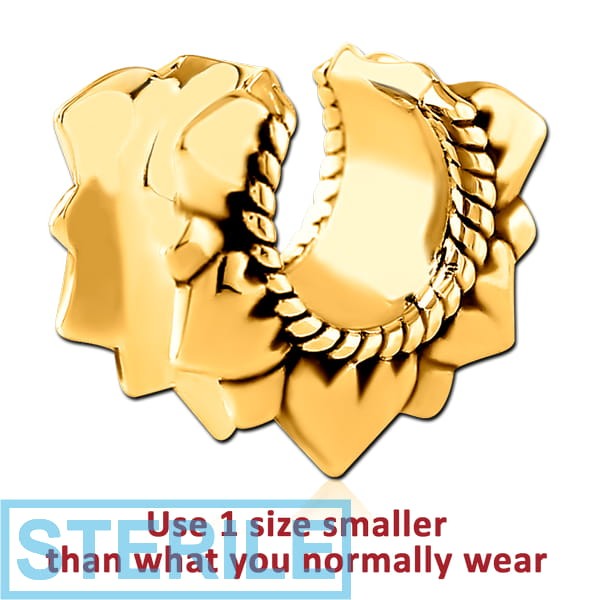 STERILE GOLD PVD COATED SURGICAL STEEL HALF TUNNEL