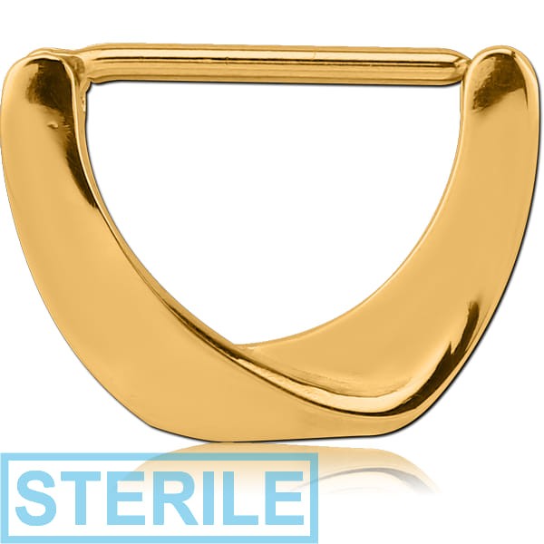 STERILE GOLD PVD COATED SURGICAL STEEL NIPPLE CLICKER
