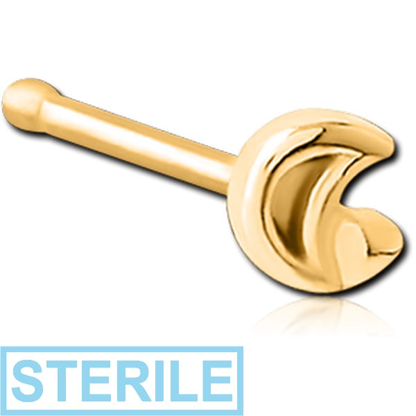 STERILE GOLD PVD COATED SURGICAL STEEL NOSE BONE