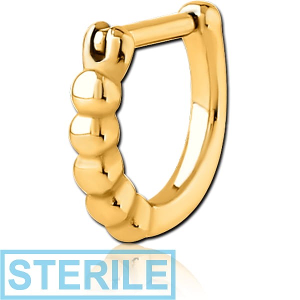 STERILE GOLD PVD COATED SURGICAL STEEL TRAGUS CLICKER