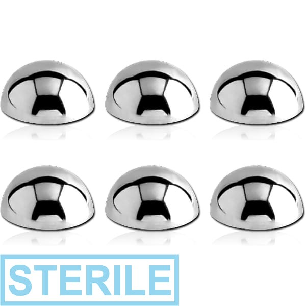 PACK OF 6 STERILE SURGICAL STEEL HALF BALLS