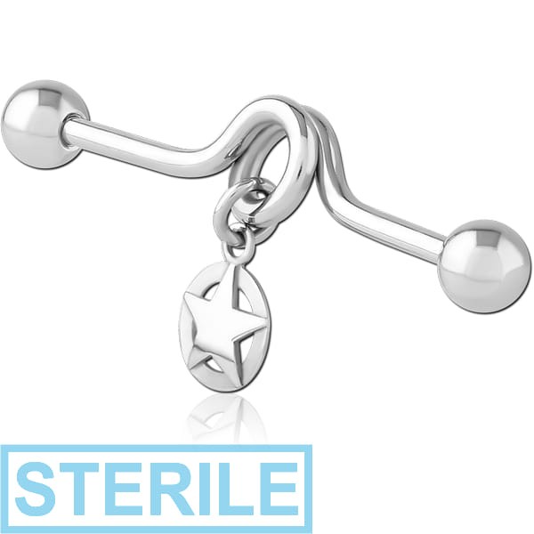 STERILE SURGICAL STEEL INDUSTRIAL BARBELL - STAR