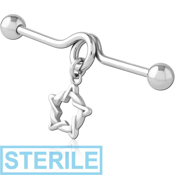 STERILE SURGICAL STEEL INDUSTRIAL BARBELL - STAR