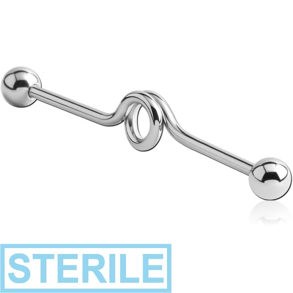 STERILE SURGICAL STEEL INDUSTRIAL LOOP BARBELL