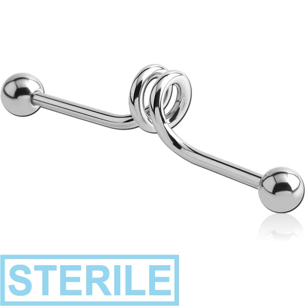 STERILE SURGICAL STEEL INDUSTRIAL SPRING BARBELL