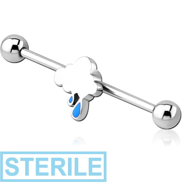 STERILE SURGICAL STEEL THUNDERCLOUD INDUSTRIAL BARBELL