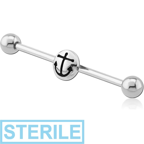STERILE SURGICAL STEEL ANCHOR INDUSTRIAL BARBELL
