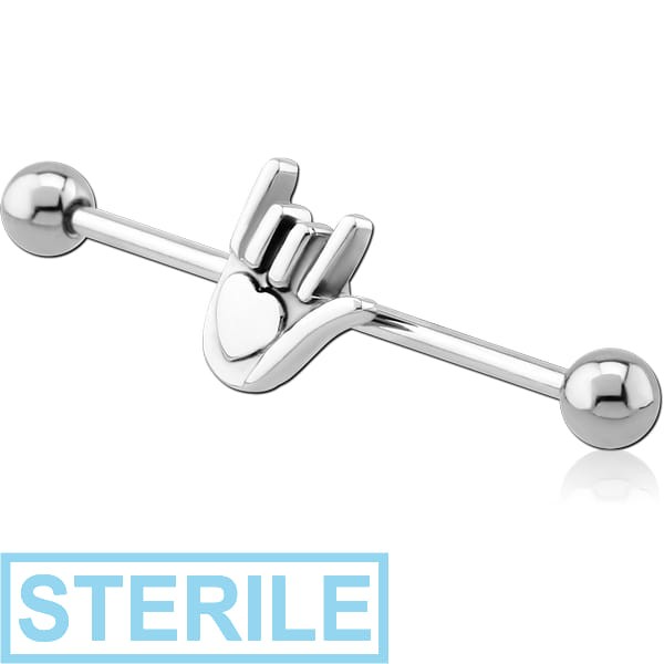 STERILE SURGICAL STEEL ILY SIGN INDUSTRIAL BARBELL
