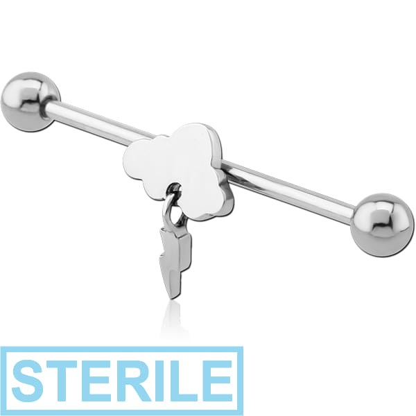 STERILE SURGICAL STEEL THUNDERCLOUD INDUSTRIAL BARBELL
