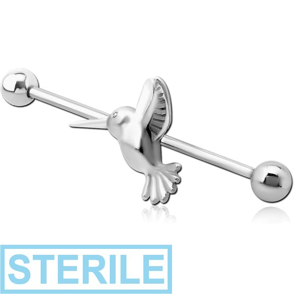 STERILE SURGICAL STEEL INDUSTRIAL BARBELL - BIRD