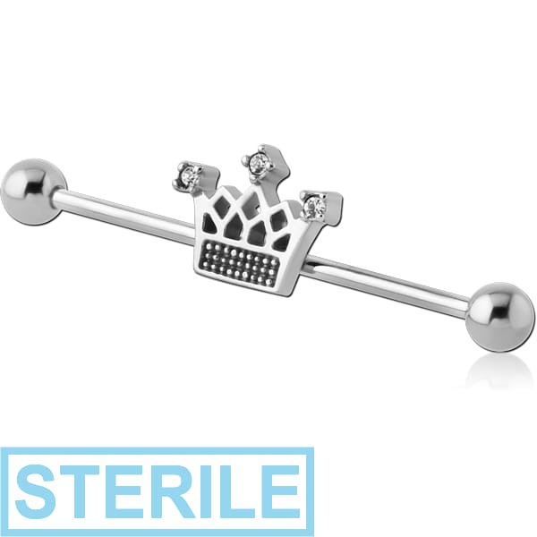 STERILE SURGICAL STEEL INDUSTRIAL BARBELL - CROWN