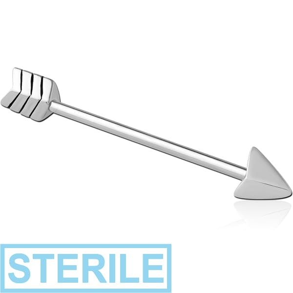 STERILE SURGICAL STEEL INDUSTRIAL BARBELL - ARROW