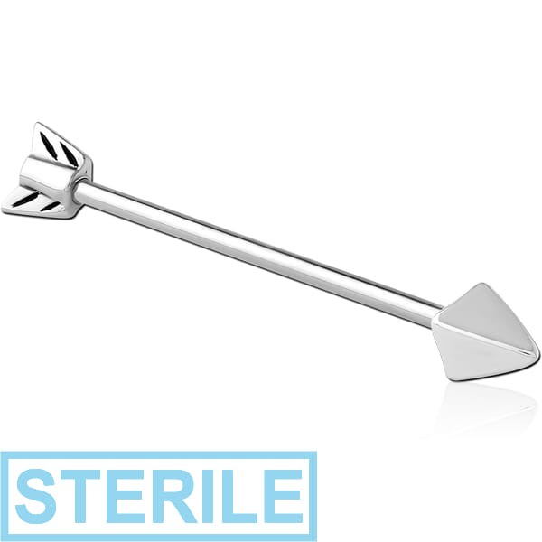 STERILE SURGICAL STEEL INDUSTRIAL BARBELL - ARROW