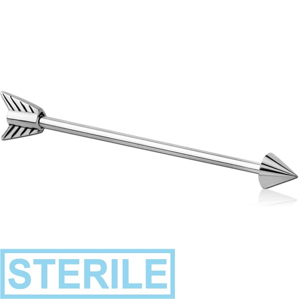 STERILE SURGICAL STEEL INDUSTRIAL BARBELL - ARROW