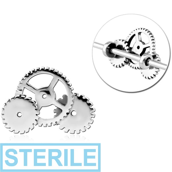 STERILE SURGICAL STEEL ADJUSTABLE SLIDING CHARM FOR INDUSTRIAL BARBELL - WHEEL