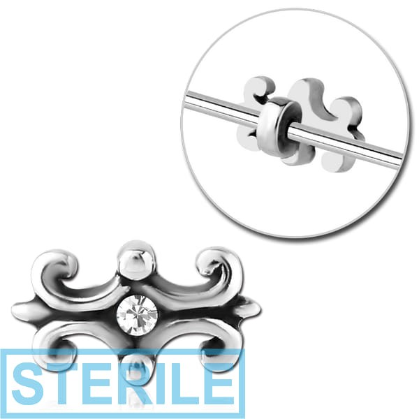 STERILE SURGICAL STEEL ADJUSTABLE SLIDING CHARM FOR INDUSTRIAL BARBELL