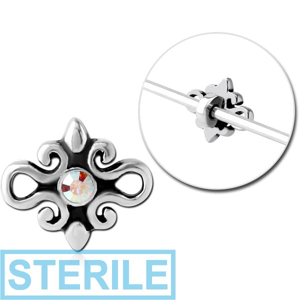 STERILE SURGICAL STEEL ADJUSTABLE SLIDING CHARM FOR INDUSTRIAL BARBELL