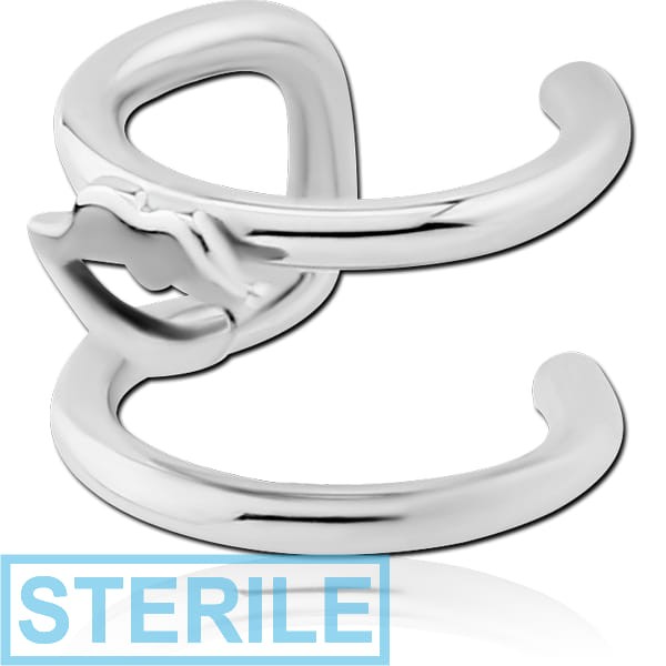 STERILE SURGICAL STEEL ILLUSION EAR CUFF