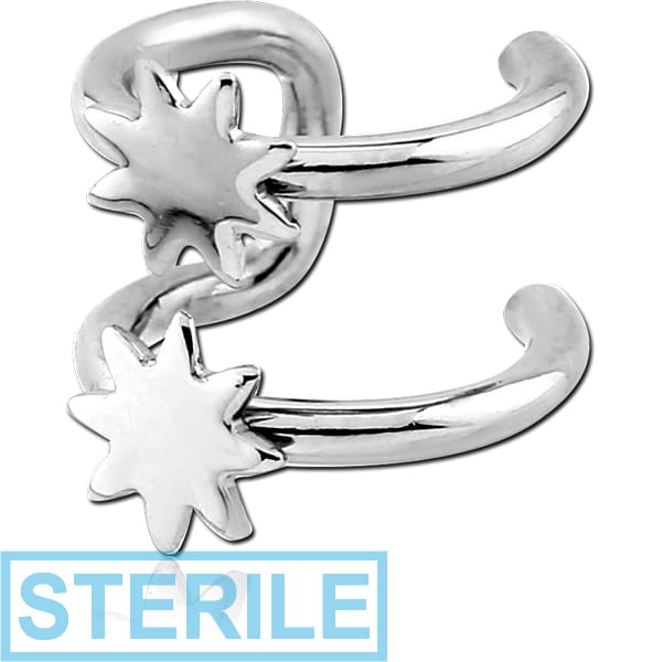 STERILE SURGICAL STEEL ILLUSION EAR CUFF
