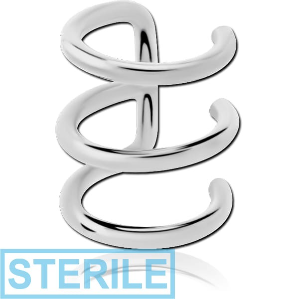 STERILE SURGICAL STEEL ILLUSION EAR CUFF
