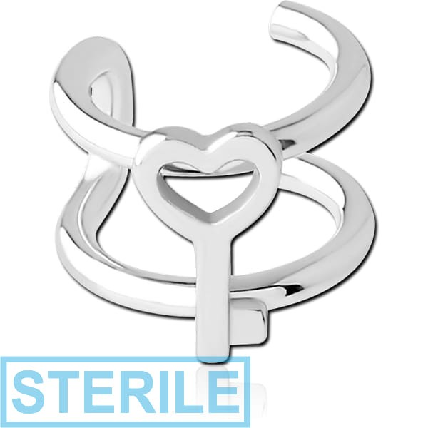 STERILE SURGICAL STEEL ILLUSION EAR CUFF